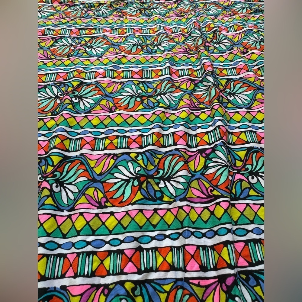 Trina Turk Printed Bora Stripe Colorful Tunic - Picture 8 of 10